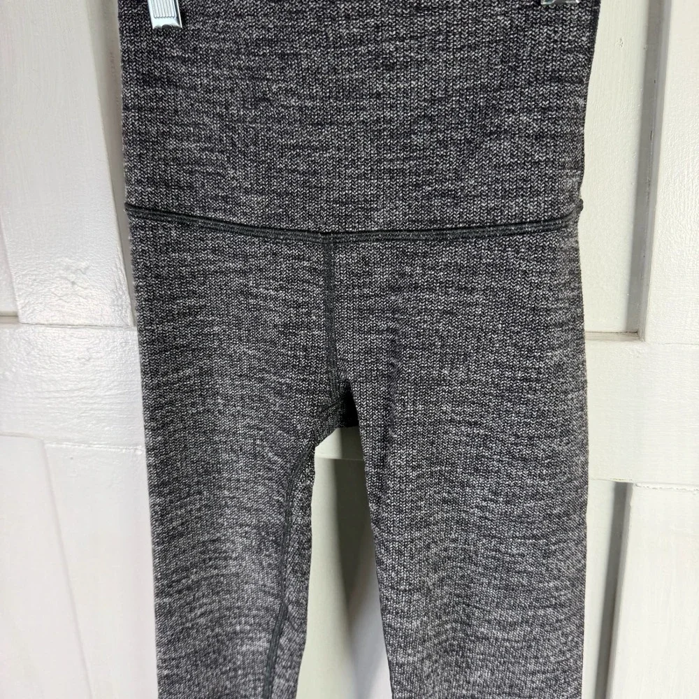 Lululemon Align High Rise Leggings Blk Heathered Speckled Pattern Approx‎ Size 2
